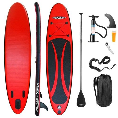 SUP Conwy - Inflatable Red SUP Stand Up Paddle Board 9'5" / 10'6" Paddle Pump