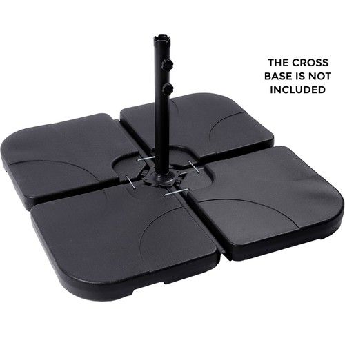 Set of 4 Outdoor Umbrella Cantilever Parasol Base Stand Sand Water Filled Weight