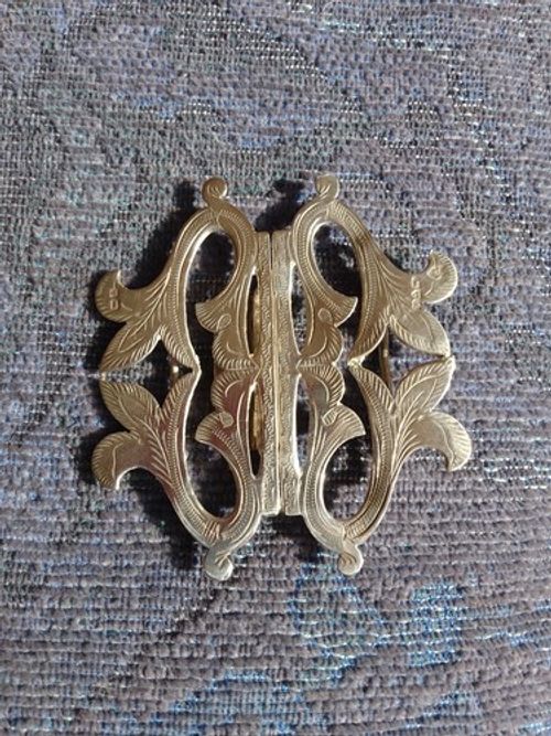 Antique Solid Silver Art Nouveau Nurse's Belt Buckle Chester 1901