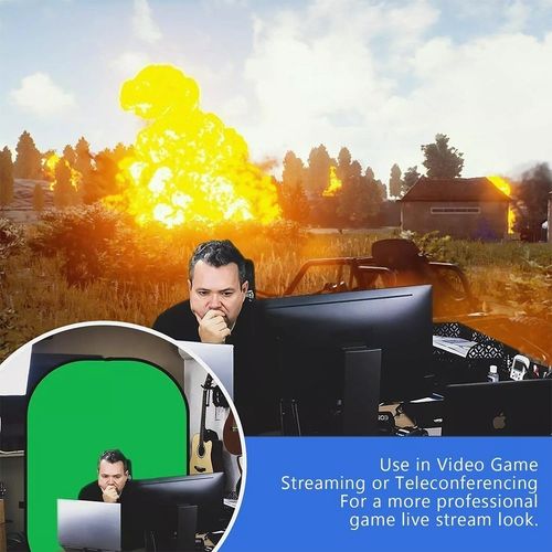 2in1 Green Blue Popup Backdrop Background Panel Screen Collapsible Clip Kit UK — image 9