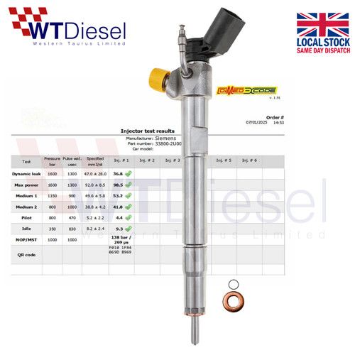 33800-2U000 Siemens VDO Diesel Fuel Injector |1.6 CRDi| Kia Hyundai