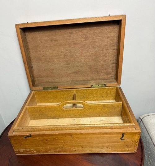 Vintage 1962 RAF Air Ministry Wooden Box 40D/1488 Broad Arrow Tool Box Canteen