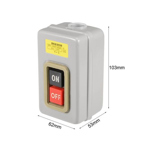 Start Stop Push Button Switch On/Off BS230B for Power Tool Machine Tools Control — image 2
