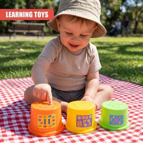Gerry The Giraffe Stacking Cups Nesting Shape Sorter Block Baby Toddler Toy 75cm — image 9