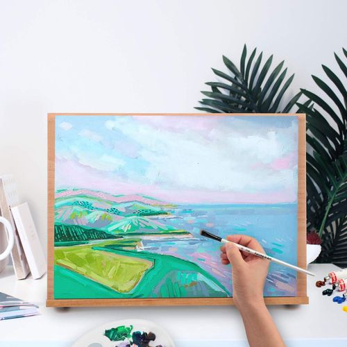 Adjustable Wooden Artist Workstation A3 Drawing-Board Easel Art Craft Table-Desk — image 15