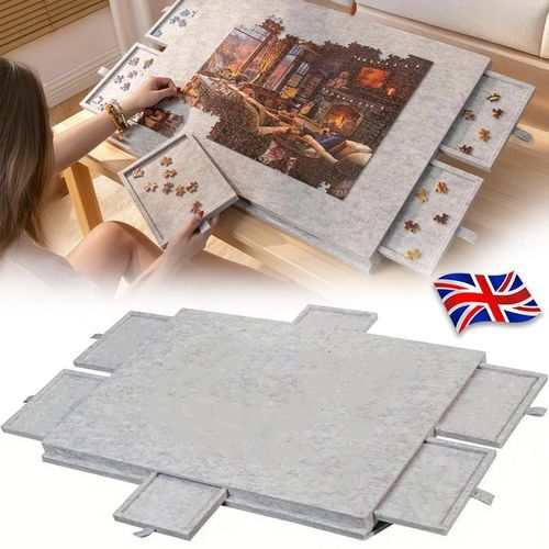 Felt Jigsaw Puzzle Board Portable Puzzle Storage-Table w/ 6 Slid Drawer 1000pcs — image 8