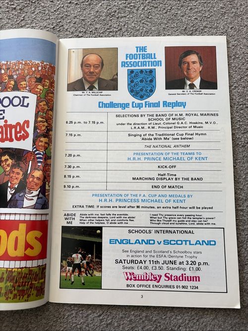FA Cup Final Replay Programme Brighton Vs man Utd 26 May 1983 — image 3