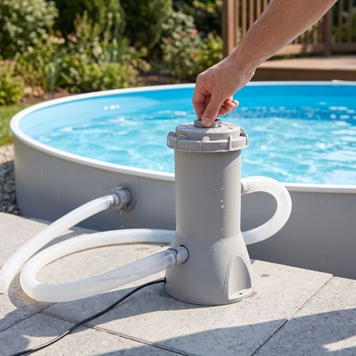 Above Ground Pool Filter Pump 1000 GPH Powerful Swimming Pool Cartridge Filter — image 2