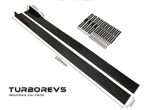 SIDE SKIRTS BLACK FITS VW POLO BORA 2.2M GUARD LIP SIDE EXTENSION SPLITTER