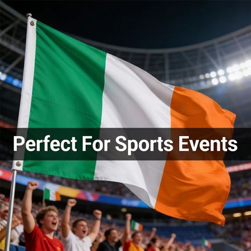 Large Irish Flag Ireland Republic Dublin St Patrick Day Football Rugby Fan 5x3ft — image 6