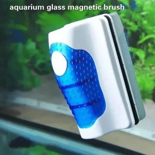 Magnetic Fish Tank Brush Algae Magnet Aquarium Glass Aquatic Cleaner Cleaning UK