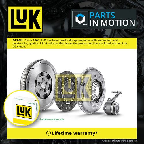 Dual Mass Flywheel DMF Kit with Clutch and CSC fits VAUXHALL VIVARO X82 1.6D LuK