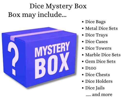 Mystery Box Dice Set Pathfinder Dungeons & Dragons D&D DND RPG Gaming  £100+ RRP