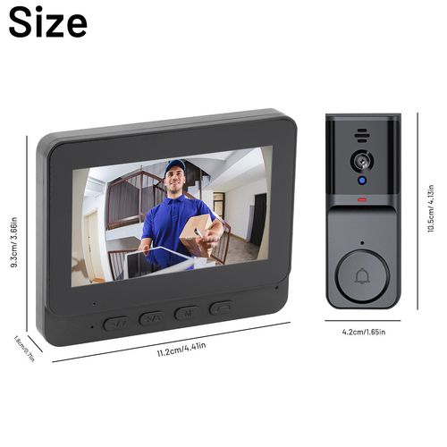 Wireless Video Doorbell Security Camera Ring Door Bell /W 4.3" Screen Intercom — image 10