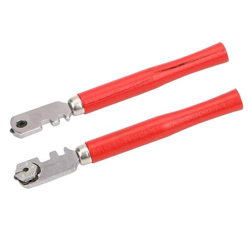 6-Wheel Glass Cutter – Wooden Handle for Mirror, Tile & Window Cutting