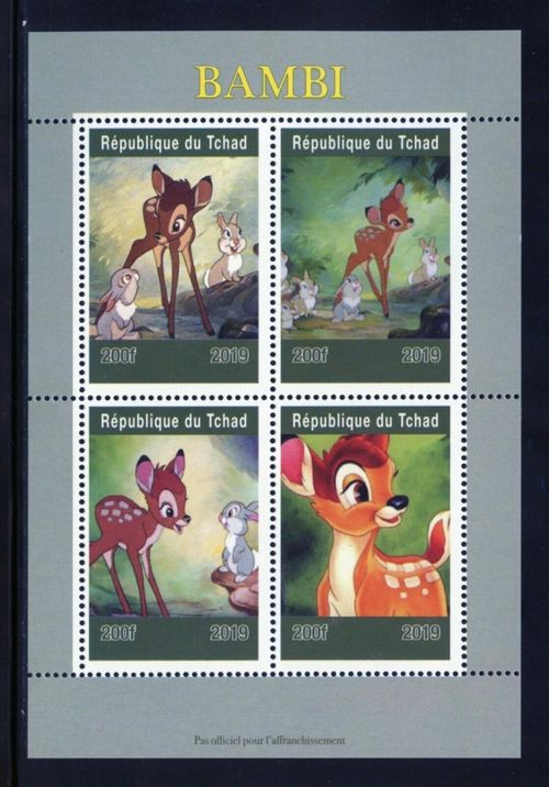 2019 BAMBI STAMP MINI SHEET MINT NEVER HINGED (NL49) — image 1
