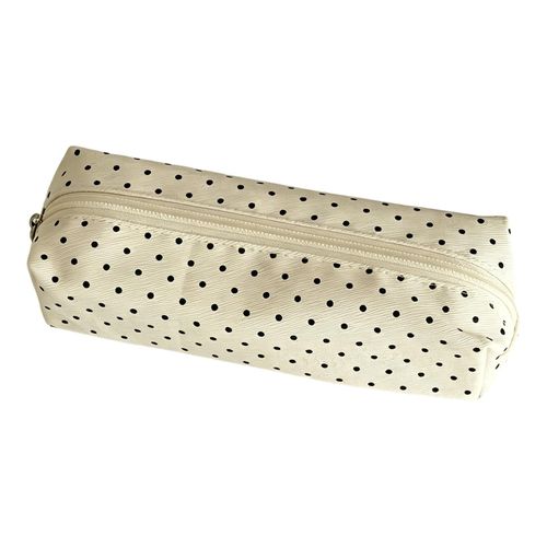 1x Polka Dot Pencil Case Zipper Pen Storage Bag Student Stationery Makeup Pouch — image 1