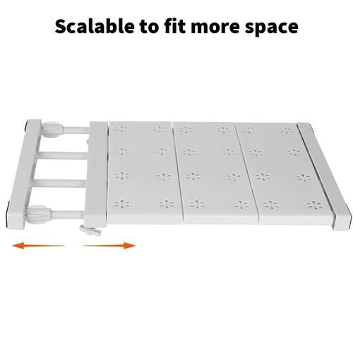 1Pc Adjustable Extendable Closet Cupboard Divider Rack Storage Organizer Shelf — image 3