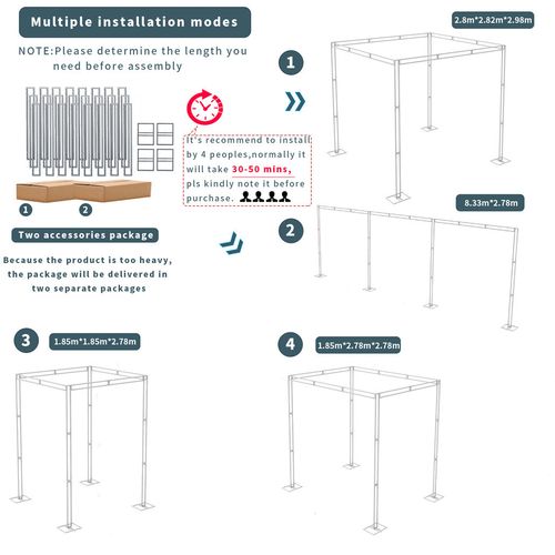 Wisfor 10Ft Metal Wedding Backdrop Stand Double Drape Party Stage Canopy Frame — image 12