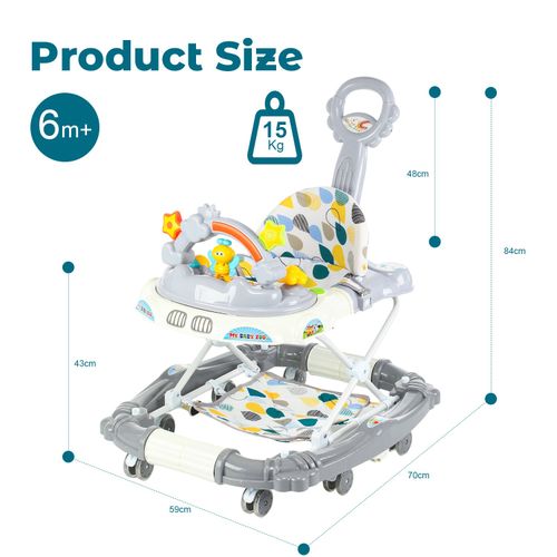 Baby Walker Bouncer First Steps Push Along Activity Music Ride On Car Melody HOT — image 10