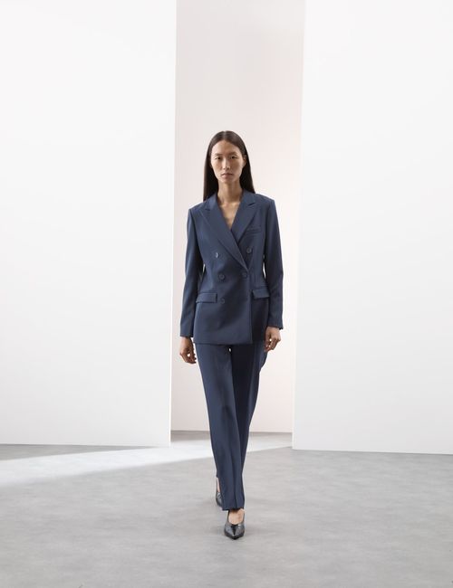 M&S - Autograph Womens Poly blend Double Breasted Blazer in Moondust — image 4