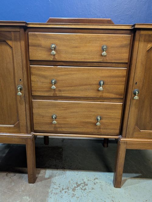 Antique Edwardian Mahogany Sideboard Buffet Cabinet Cupboard Drawers Service — image 12