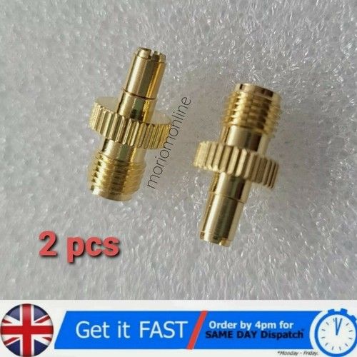 Pack of 2 TS9 Male Plug To SMA Female RF Connector Adapter Gold 