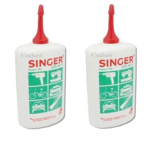 2 x Singer Sewing Machine Oil Super Fine Quality - 125ml Bottle