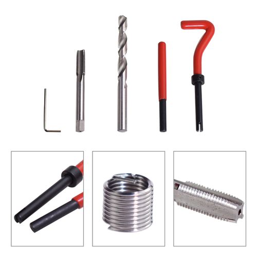 M10 x 1.25 Thread Repair Tool Helicoil Wire Inserts Kit 15PCS — image 8