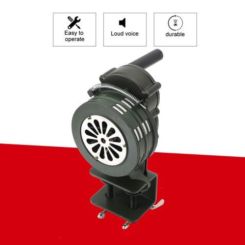 Manual Hand Crank Air Raid Alarm Bell Handheld Safety Emergency Siren Horn 110dB