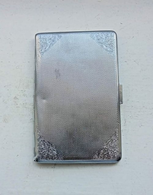 Vintage 1950s Har-Bro Silver Plated Cigarette Case — image 3