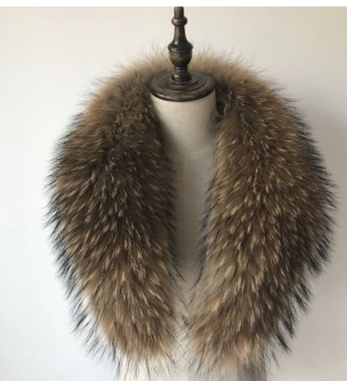 100% Real fox fur collar neck wrap /scarf black unisex jacket collar 100*17cm