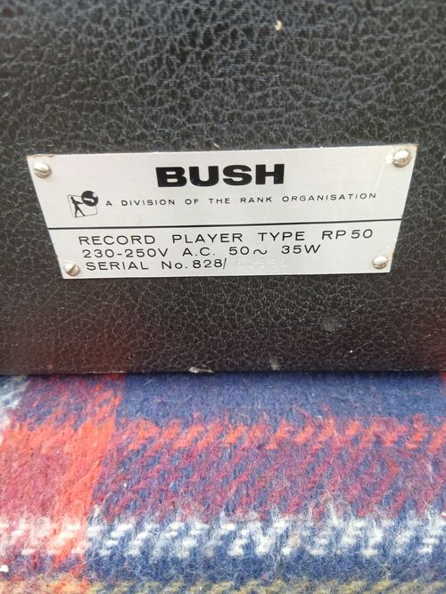 Bush RP50 Vintage Portable Record Player 4-speed BSR Autochange Deck Working — image 12