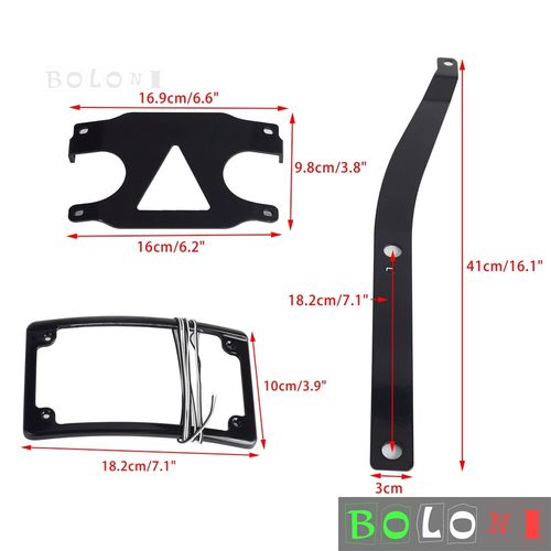Relocation Number Plate Holder & Frame For Harley Fat Bob FXFB FXFBS 2018-2024 — image 4