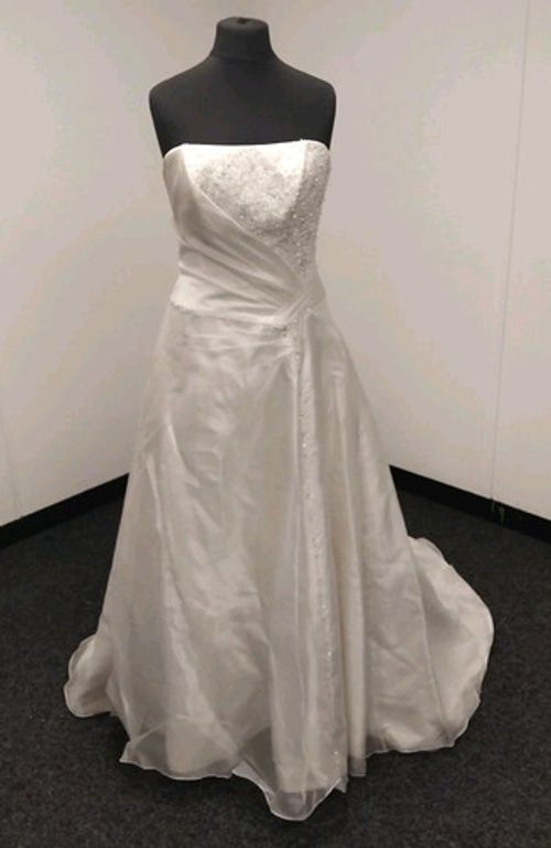 Maggie Sottero Haute Couture Beaded Strapless Designer Wedding Dress See Desc