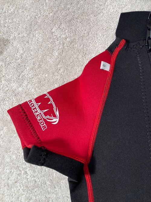 TWF Kids Girls Boys Red Shorty Shortie Neoprene Wetsuit UV 50+ Zip Age 2 - 3 — image 5