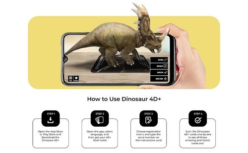 Dinosaur 4D+ AR Flashcards - Interactive 3D STEM Learning Toy Gift for Kids 4+ — image 14