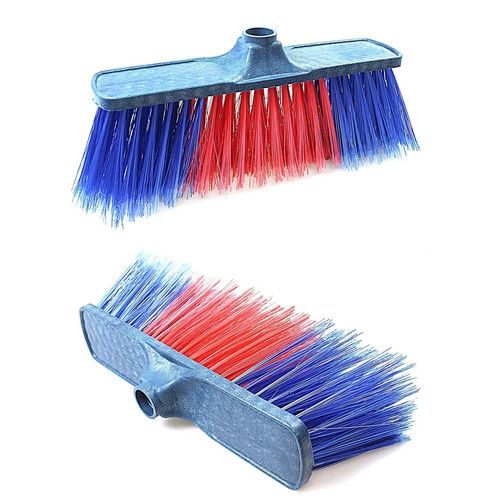 Heavy Duty Plastic Bristle Cleaning Brush Head Two Tone 25 cm Assorted Colors UK