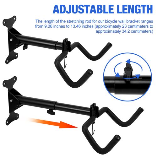 Bike Storage Hanger Wall Mounted Adjustable Bicycle Hook Rack Stand Tool UK — image 9