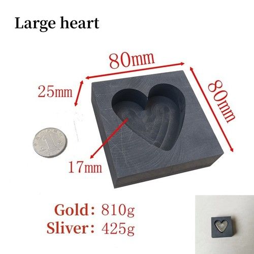 Graphite Ingot Bar Mold Mould Crucible for Melting Gold Silver Casting Refining