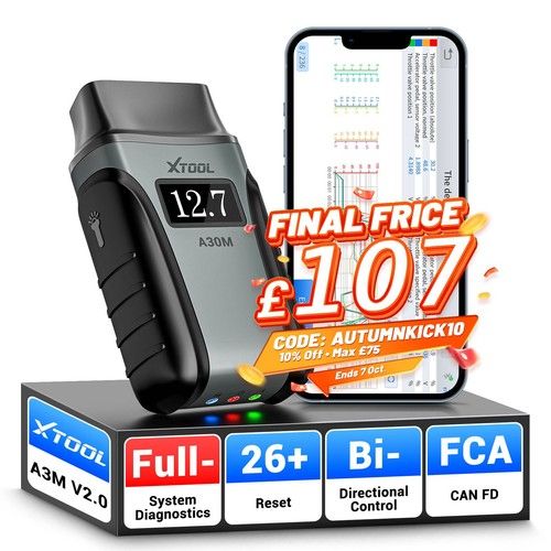 2026 XTOOL A30M V2.0 BT ALL System OBD2 Scanner Car Diagnostic Tool Code Reader