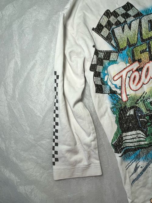 NEXT Baby Boys White Long Sleeve Racing Graphic Print T-Shirt Size 2-3 Years — image 3