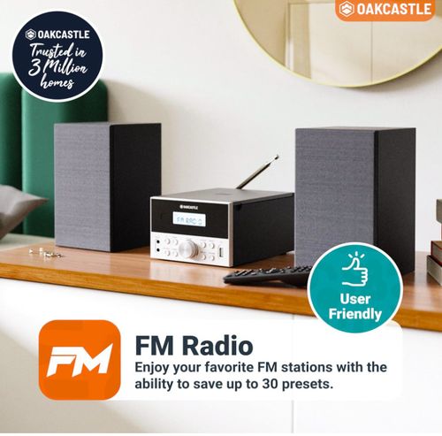 5.2 Bluetooth CD Player with Speakers 20W Compact HiFi System Oakcastle HiFi150 — image 3