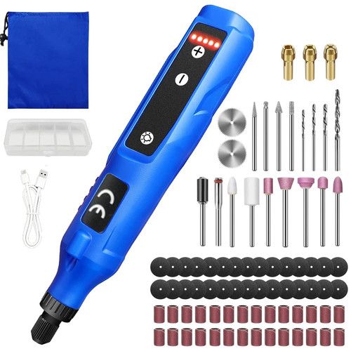 80Pcs Cordless Rotary Tool Kit Mini Electric Grinder Dremel W/ Variable Speed UK