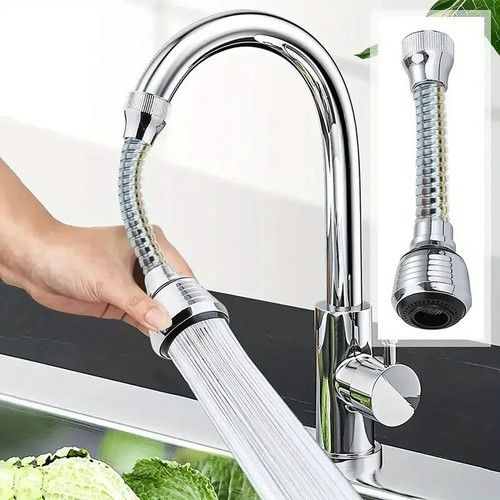 Water Kitchen Tap Head Saving Faucet Extender Sink Spray Aerator 360° Swivel
