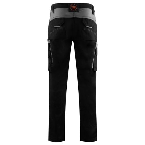 Work Trousers Men's Heavy Duty Cargo Black & Grey Combat Pants with Multi Pocket — image 10