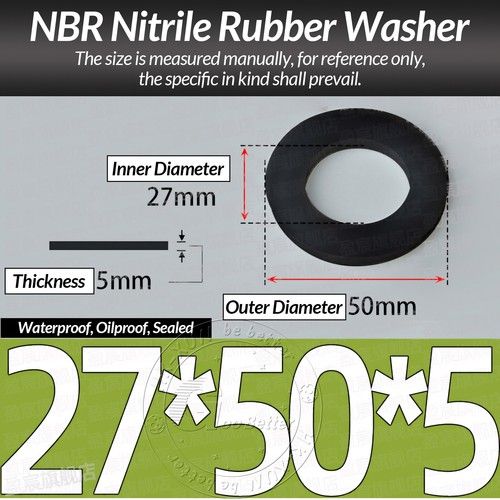 Solid NBR Nitrile Rubber Washer 3-5mm Thickness pick own size 10mm-66mm Diameter