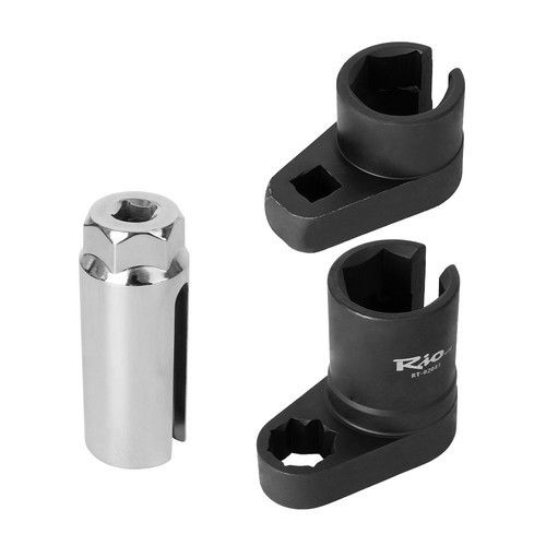 3Pcs O2 Oxygen Lambda Sensor Socket 6 Point Wrench Tool Remover Installer Set — image 10