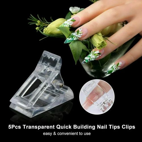 5Pcs Building Extension Nail Tips Clip for Poly Gel Clamps Quick Builder Tool — image 1