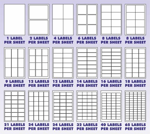 Address Labels White A4 Sheets Sticky Self Adhesive for Inkjet or Laser Printer — image 1
